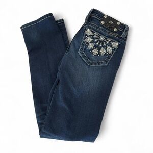 Miss Me Y2K Embellished Blue Jeans